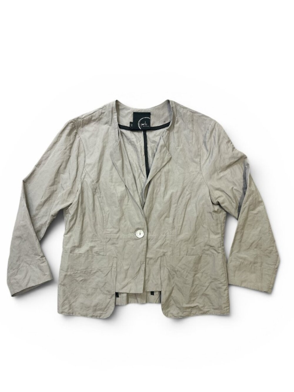 Porto San Francisco Jacket Single Button Blazer Women's Size 2/M Gray